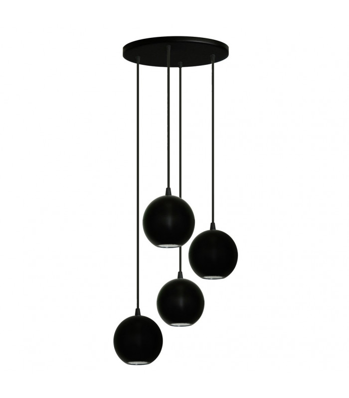 Midway Cluster Pendant Ceiling Light Black 30cm