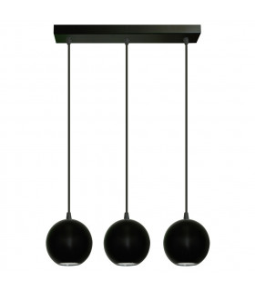 Midway Straight Bar Pendant Ceiling Light Black 40cm