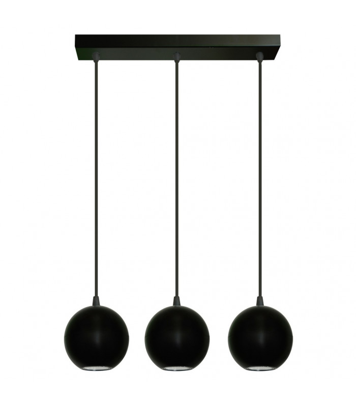 Midway Straight Bar Pendant Ceiling Light Black 40cm