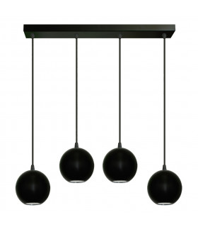 Midway Straight Bar Pendant Ceiling Light Black 60cm