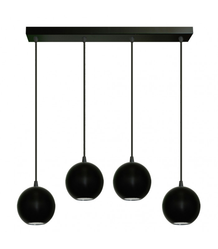 Midway Straight Bar Pendant Ceiling Light Black 60cm
