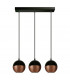 Midway Straight Bar Pendant Ceiling Light Black Copper 40cm-1