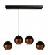 Midway Straight Bar Pendant Ceiling Light Black Copper 60cm