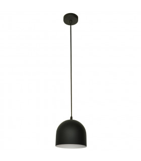 Madison Dome Pendant Ceiling Light Black White 17cm