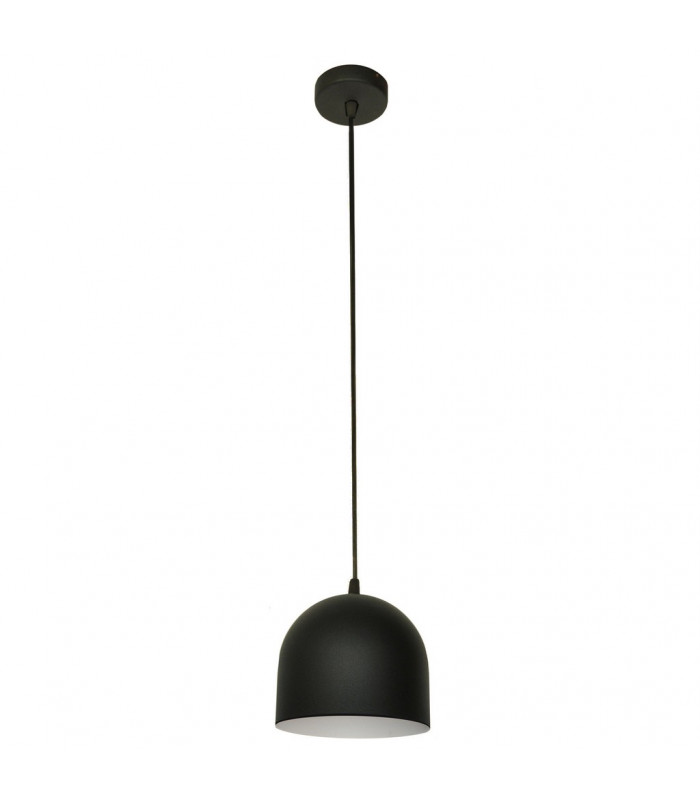 Madison Dome Pendant Ceiling Light Black White 17cm