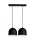 Madison Straight Bar Pendant Ceiling Light Black White 42cm