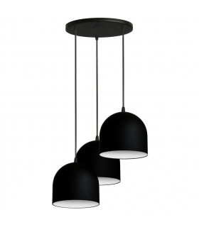 Madison Cluster Pendant Ceiling Light Black White 35cm