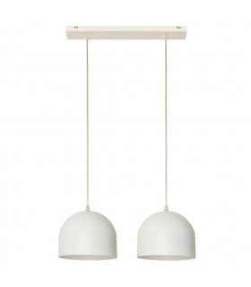 Madison Straight Bar Pendant Ceiling Light White 42cm