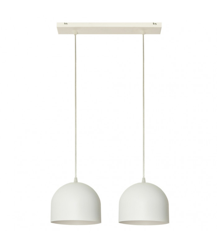 Madison Straight Bar Pendant Ceiling Light White 42cm