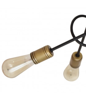 Oxford Multi Arm Semi Flush Ceiling Light Black Patina 50cm-2