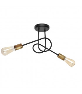 Oxford Multi Arm Semi Flush Ceiling Light Black Patina 38cm-1