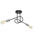 Oxford Multi Arm Semi Flush Ceiling Light Black Chrome 38cm