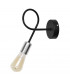 Oxford Wall Lamp Black Chrome 25cm