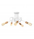 Oxford Multi Arm Semi Flush Ceiling Light White Copper 50cm