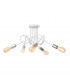 Oxford Multi Arm Semi Flush Ceiling Light White Chrome 50cm