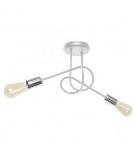 Oxford Multi Arm Semi Flush Ceiling Light White Chrome 38cm