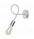 Oxford Wall Lamp White Chrome 25cm-1