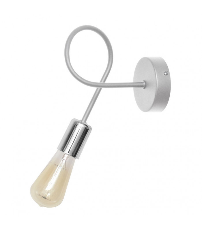 Oxford Wall Lamp White Chrome 25cm-1