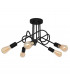 Oxford Multi Arm Semi Flush Ceiling Light Black 50cm-1