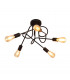 Oxford Multi Arm Semi Flush Ceiling Light Black 50cm-5