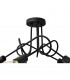 Oxford Multi Arm Semi Flush Ceiling Light Black 50cm-7