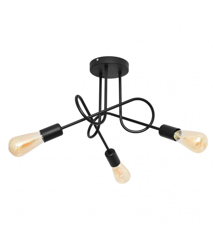Oxford Multi Arm Semi Flush Ceiling Light Black 50cm-1