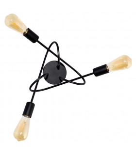 Oxford Multi Arm Semi Flush Ceiling Light Black 50cm-2