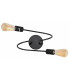 Oxford Multi Arm Semi Flush Ceiling Light Black 50cm-8