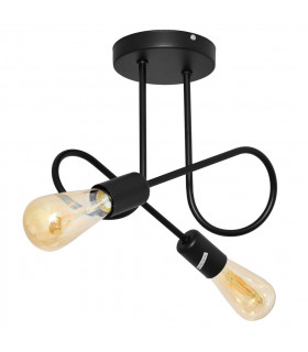 Oxford Multi Arm Semi Flush Ceiling Light Black 38cm-2