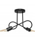 Oxford Multi Arm Semi Flush Ceiling Light Black 38cm-4
