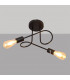 Oxford Multi Arm Semi Flush Ceiling Light Black 38cm-5