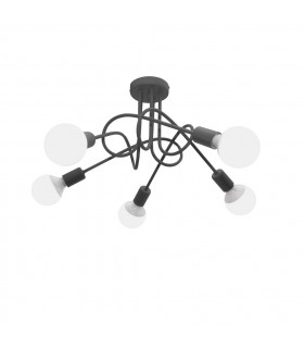 Oxford Multi Arm Semi Flush Ceiling Light Smokey 50cm