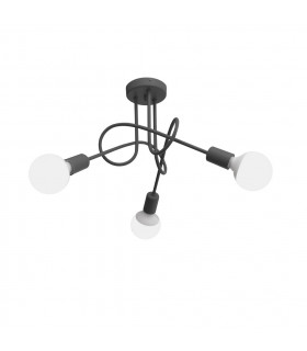 Oxford Multi Arm Semi Flush Ceiling Light Smokey 50cm