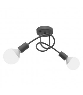 Oxford Multi Arm Semi Flush Ceiling Light Smokey 38cm
