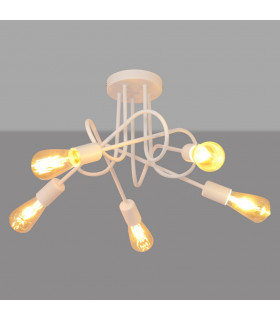 Oxford Multi Arm Semi Flush Ceiling Light White 50cm-2