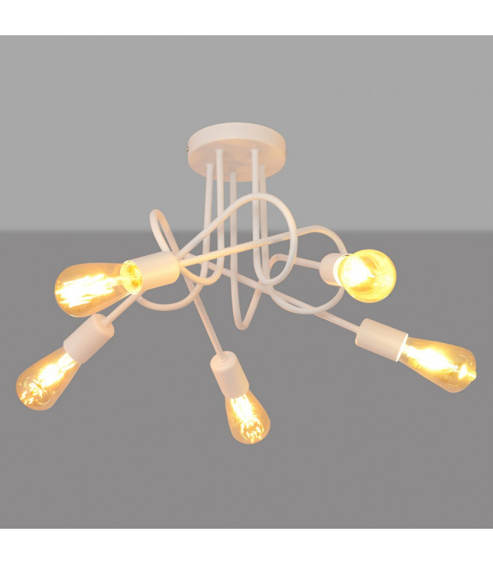 Oxford Multi Arm Semi Flush Ceiling Light White 50cm-2