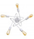 Oxford Multi Arm Semi Flush Ceiling Light White 50cm-3