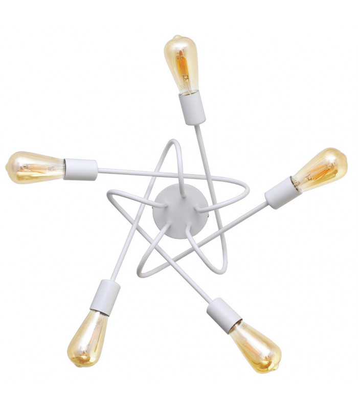 Oxford Multi Arm Semi Flush Ceiling Light White 50cm-3