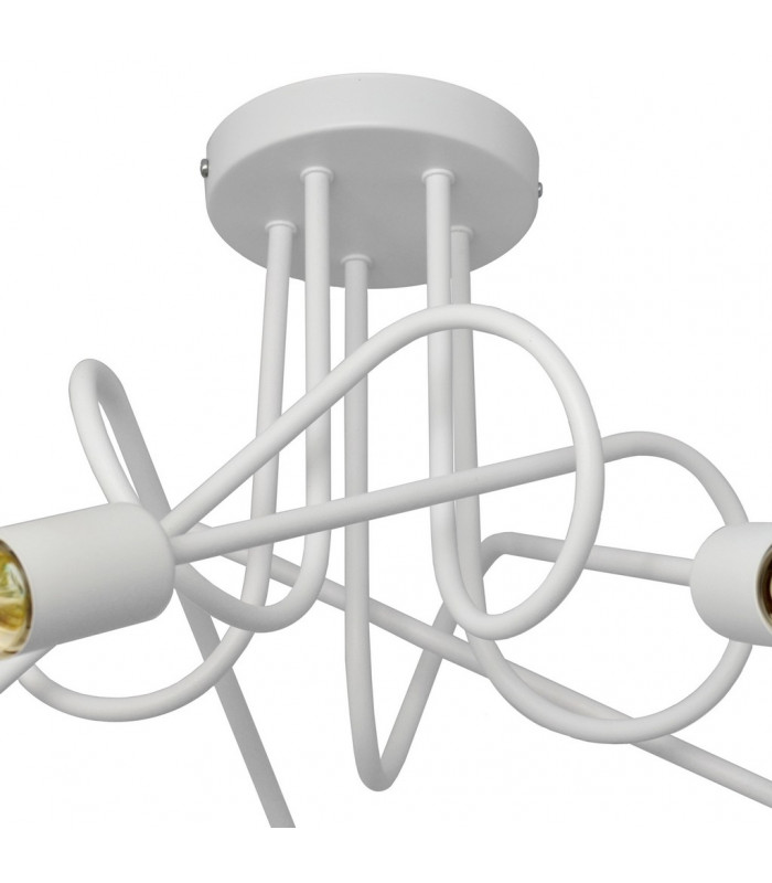 Oxford Multi Arm Semi Flush Ceiling Light White 50cm-4