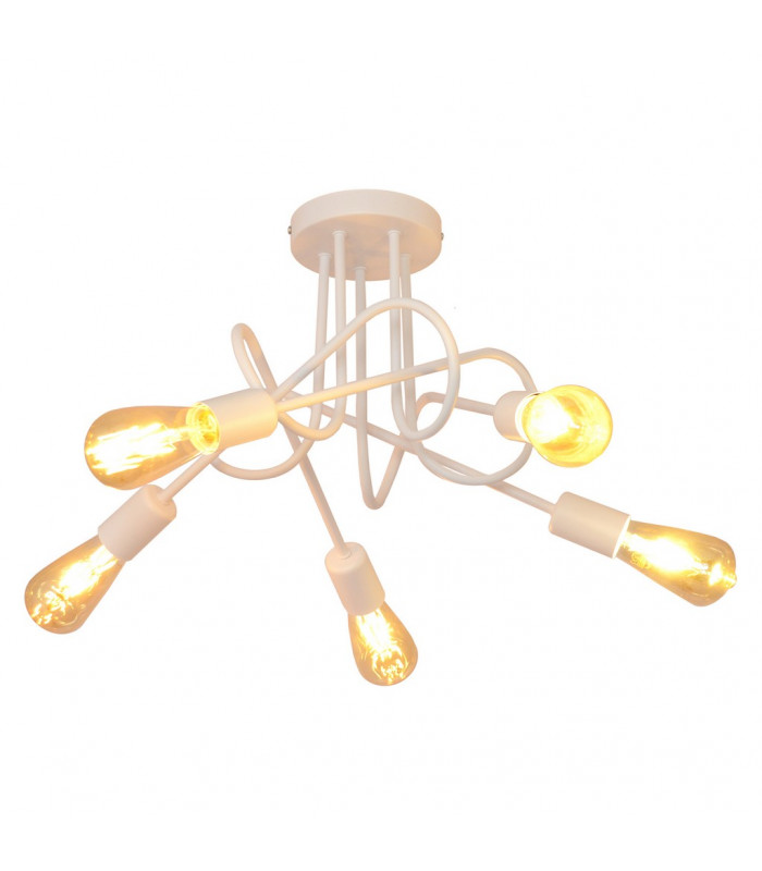 Oxford Multi Arm Semi Flush Ceiling Light White 50cm-6