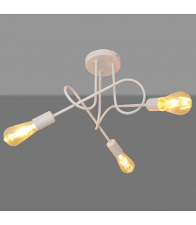 Oxford Multi Arm Semi Flush Ceiling Light White 50cm-2