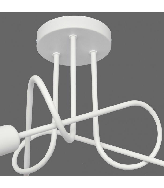 Oxford Multi Arm Semi Flush Ceiling Light White 50cm-4