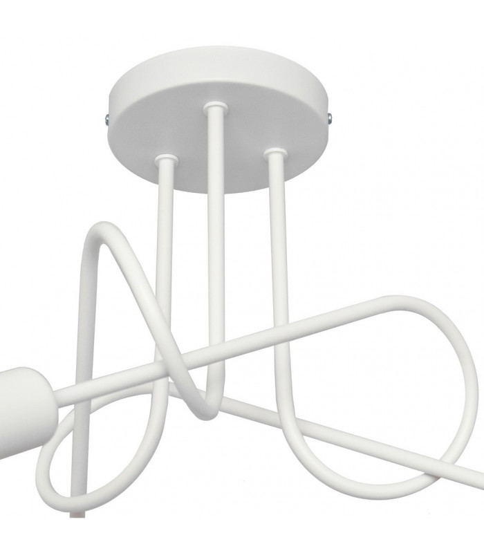 Oxford Multi Arm Semi Flush Ceiling Light White 50cm-6