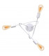 Oxford Multi Arm Semi Flush Ceiling Light White 50cm-7