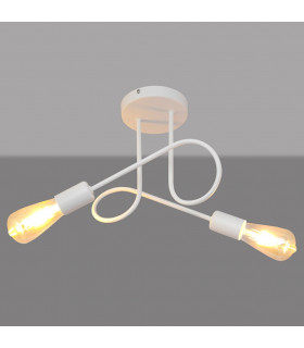 Oxford Multi Arm Semi Flush Ceiling Light White 38cm-2