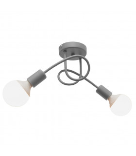 Oxford Multi Arm Semi Flush Ceiling Light Grey 38cm