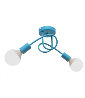 Oxford Multi Arm Semi Flush Ceiling Light Turquoise 38cm