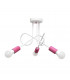 Oxford Multi Arm Semi Flush Ceiling Light White Pink 50cm