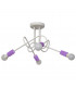 Oxford Multi Arm Semi Flush Ceiling Light White Purple 44cm
