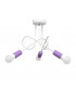 Oxford Multi Arm Semi Flush Ceiling Light White Purple 50cm